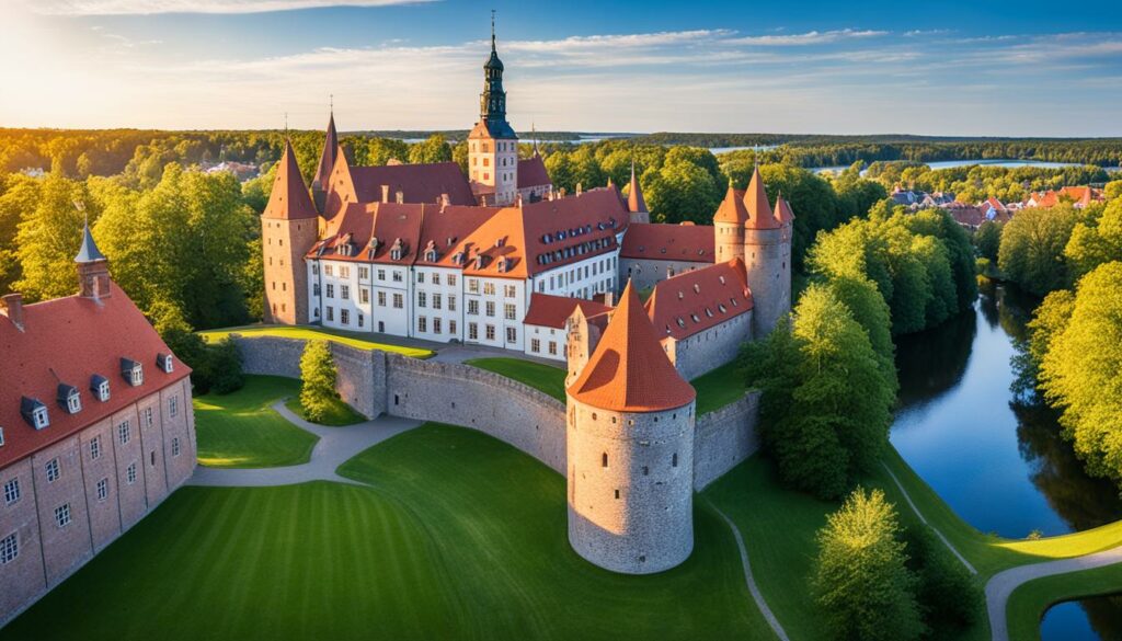 Historische Architektur der Burg Mecklenburg